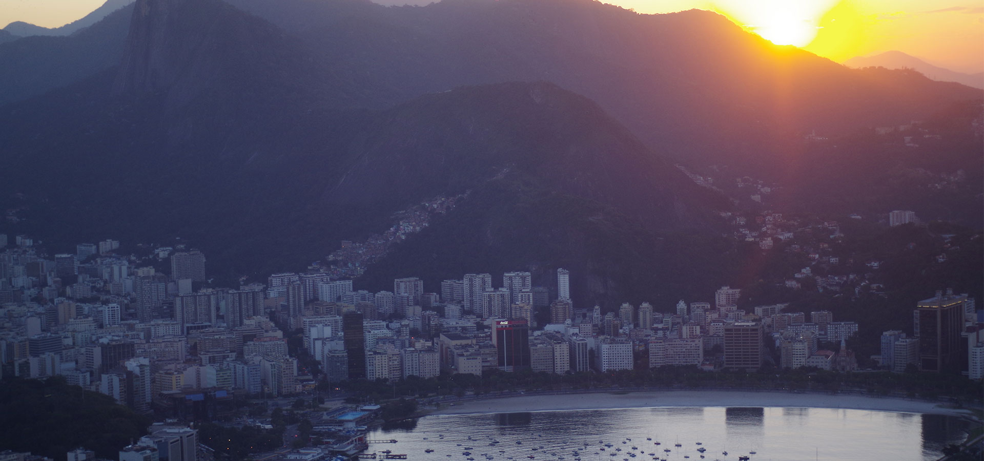Rio de Janeiro Bucht Sonnenuntergang